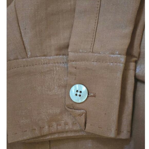 Per Se Italian Shimmer Linen Blouse Ladies Pre- Loved Size Ladies 8 - Picture 10 of 10